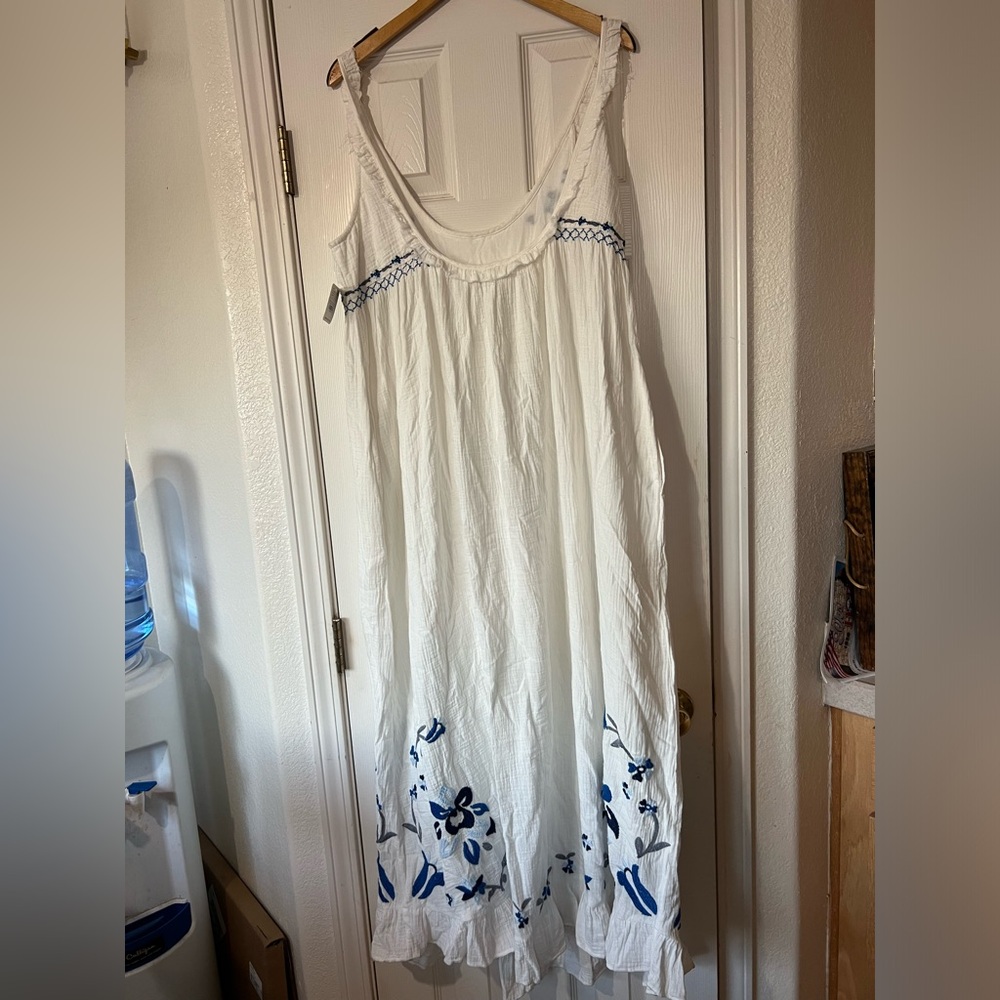 NWT Free People Magda Maxi Dress in Ivory Medium - Picture 9 of 9